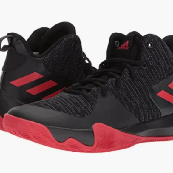 Adidas Mens Explosive Flash B43614 Black Basketball Adidas Shoes Explosive Flash Black White | Sportsman24 main image 2
